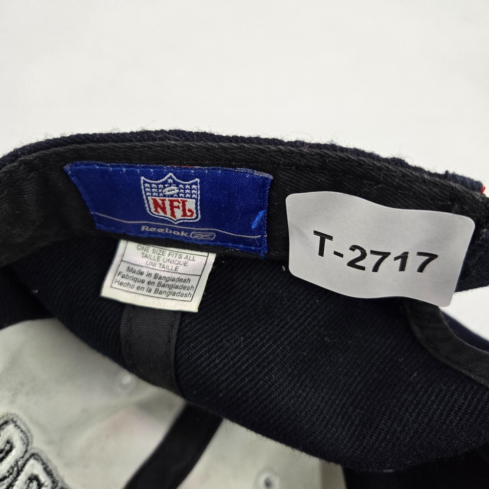 Oakland Raiders Men Hat OS Blue Reebok Strapback Raised Embroidered - Picture 5 of 8